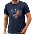 thumbnail image 5 of Independence Day Patriotic T-Shirts for Mens，2025 Summer Usa Flag Star Printed Tops Shirts Light Breathable Tee Shirts Slim Fitted Pullover Sweater Blouses Crew Neck Short Sleeve Tops, 5 of 5