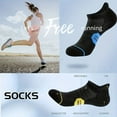 thumbnail image 5 of 6 Pairs Ankle Running Socks Low Cut Breathable Sports Tab Cushioned Casual Cotton Socks for Men and Women , Athletic Cushioned Low Cut Running Socks for a Secure Fit, 5 of 7
