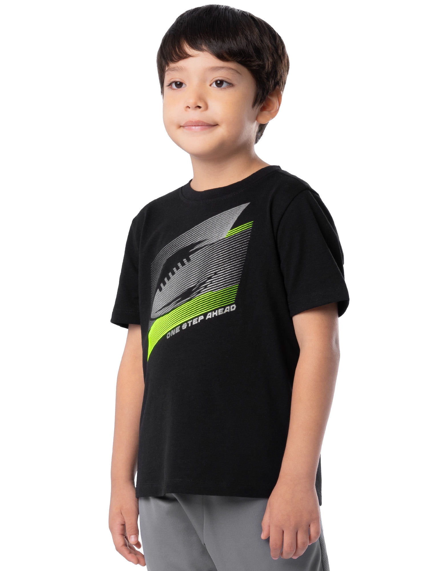 Athletic Works Boys Active Short Sleeve Graphic T-Shirt, Sizes 4-18 & Husky