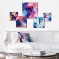 thumbnail image 2 of Designart "Vibrant Mystic Ikat Fusion" Abstract Wall Art Set Of 5 - Multicolor Modern Office Room Metal Wall Art Set, 2 of 6