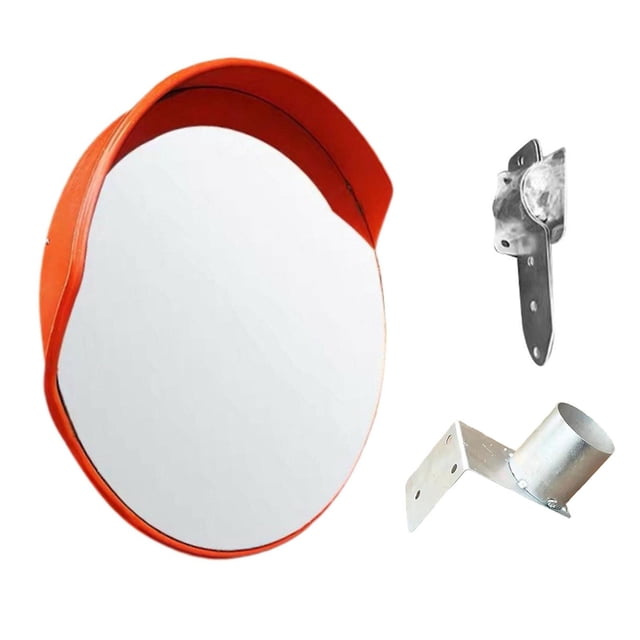 Terraxo Convex Mirror Wide Angle Adjustable Garage Mirror Curved Mirror Driveway Secure Mirror PC Construction Suitable for Intersections Major Areas Parking Lots 60cm