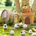 thumbnail image 6 of 1 Box 0.98 x 0.57 x 0.61In Miniature Sheep Figurines Mini Resin Sheep Figurines White Farm Animal Cake Toppers for Fairy Garden Tiny Landscape Birthday Party Cake Decoration Indoor Outdoor, 6 of 7