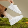 thumbnail image 6 of Platform Casual Men Women Sneakers with Memory Foam Insole Shoes Non Slip Lace Up Stylish Soft Comfortable Dress Sneaker, 6 of 7