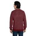 thumbnail image 2 of J AMERICA 8712JA UNISEX ASPEN FLEECE CREWNECK SWEATSHIRT, 3XL, Burgundy Speck, 2 of 3