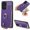Purple, variant on Nalacover Case for Samsung Galaxy A53 5G Wallet Case with Card Holder & Zipper Pocket, 360° Rotation Ring Kickstand Premium PU Leather Cover, Shockproof Magnetic Button Flip Stand Phone Case,Black