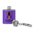 thumbnail image 2 of Queen Bee Stainless Steel 1oz Mini Flask Key Chain, 2 of 3