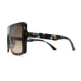 thumbnail image 3 of Womens Chic Shield Butterfly Oversize Diva Sunglasses Tortoise Blue Brown, 3 of 4