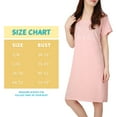 thumbnail image 4 of HDE Sleep Shirt for Women 100% Cotton Nightgown S-5X Pink Cat Face Size S/M, 4 of 7