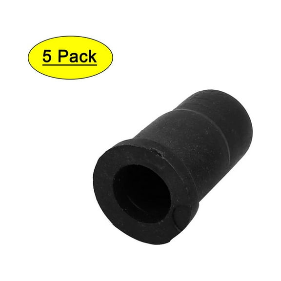 Unique Bargains 5pcs 32mmx19mm Socket Sleeve Inserts Caps Black for Grip Neck Caster Wheel