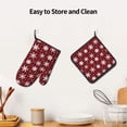 thumbnail image 6 of Gaeub Snowflakes On A Buffalo Plaid Christmas Print Oven Mitts and Pot Holders Sets of 2,Heat Resistant Pad,Cooking Gloves, for Baking BBQ Home Decor, 6 of 7