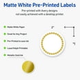 thumbnail image 3 of Avery Labels, 2" Diameter, Gold Beads, Matte White, 120ct, 3 of 10