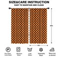 thumbnail image 2 of Blackout Kids Curtains,Orange and Black Checkered Pattern Childrens Insulated Curtains Set Of 2,Bedroom Essentials,Toddler Room Decor 42"x84", 2 of 5