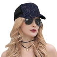 thumbnail image 5 of Lsque Copper-Gold Gloss Outline Navy Dark Blue Printed Trucker Hat - Baseball Cap for Men Women - Breathable Mesh Side, Adjustable Fit - for Casual Wear, 5 of 7