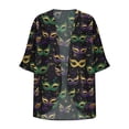 thumbnail image 5 of Cardigans For Women Chiffon Summer Kimono Short Sleeve Open Front Beach Kimono Hawaiian Floral Printed Lightweight Casual Chiffon Kimono Plus Size Beach Cover Up Elegant Sweat Boho Top Purple S, 5 of 5
