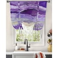 thumbnail image 3 of Purple Coastal Tie Up Curtains for Kitchen Bathroom Bedroom Windows 45 Inch Length, Spring Summer Ocean Beach Nautical Sea Wave Balloon Drape Curtains Shade Rod Pocket Drapery Curtain Panel, 42"x54", 3 of 7