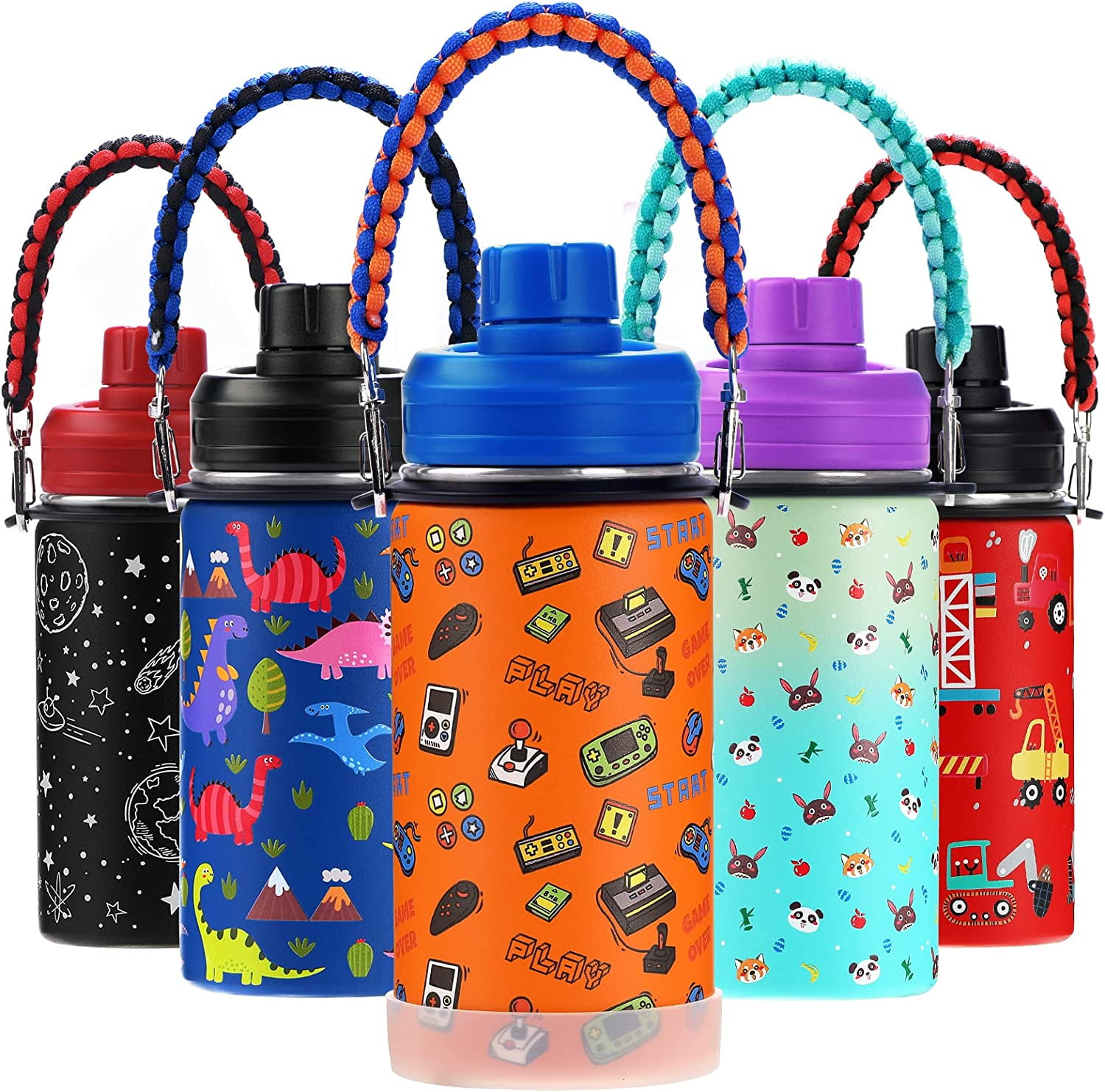 WEREWOLVES 14 oz Kids Water Bottle with Boot, Insulated Stainless Steel  Wide Mouth Metal Bottle for Girls, Boys - LeakProof Straw Lid or Spout Lid  - Yahoo Shopping