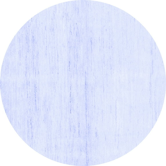 Ahgly Company Indoor Round Solid Blue Modern Area Rugs, 3' Round