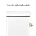 thumbnail image 2 of Bote de basura para cocina baño oficina Acero Inoxidable blanco 30 L con tapa y pedal EKO Madison, 2 of 5