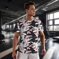 thumbnail image 3 of Wukai Orchids Flowers Print Men's Short-Sleeved Mesh T-Shirt,Quick-Dry Short Sleeve Workout T-Shirt-XX-Large, 3 of 8