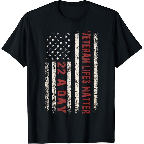 22 A Day Veteran Lives Matter Suicide Awareness Presents T-Shirt
