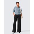 thumbnail image 5 of Pantalones de yoga CRZ YOGA Butterlift, cintura alta, pierna ancha, negros, XS, 5 of 5