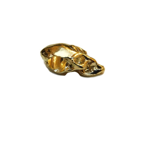 Skull #13 Charm Pendant 14k Yellow Gold!!