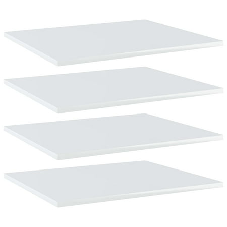 

YLSHRF Bookshelf Boards 4 pcs High Gloss White 23.6 x19.7 x0.6 Engineered WoodShelving