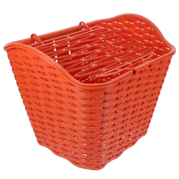 WRISTBIQUE Handlebar Mount Basket for Electric Bikes, Brown Plastic Storage Expansion, Ideal for Commuting - 1 Set