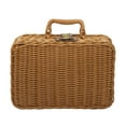 thumbnail image 1 of Cesta de almacenamiento de ratán sintético, caja de almacenamiento portátil para estantería, mesa de casa S, 1 of 9