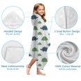 thumbnail image 7 of Monochrome Dinosaur Silhouette Pattern Hooded Bath Towel，60"x35" for Ages 3 To 12 Kids, Quick Dry Lightweight Soft Microfiber Hood Beach Towel Cover Up for Kids, 7 of 7