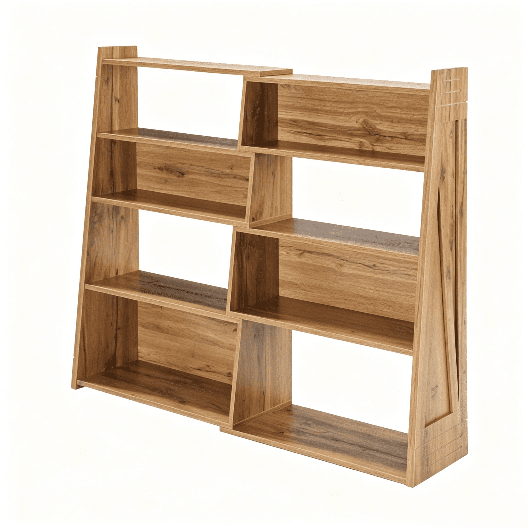 TrumanPick Annual Ring Grain Modular Bookshelf 3-in-1 Convertible