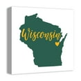 thumbnail image 2 of Creative Products Green and Yellow Wisconsin Pride 16 x 16 Canvas Wall Art, 2 of 5