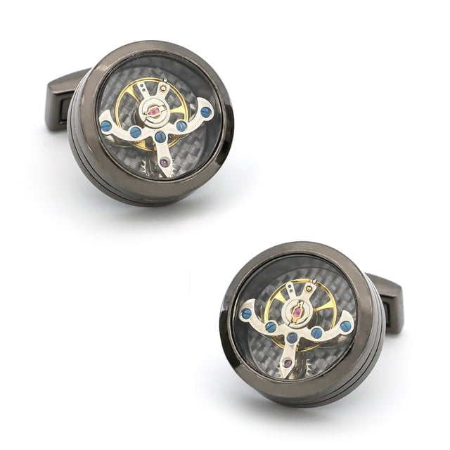 Gemelos de aleación de titanio negro con tourbillon giratorio
