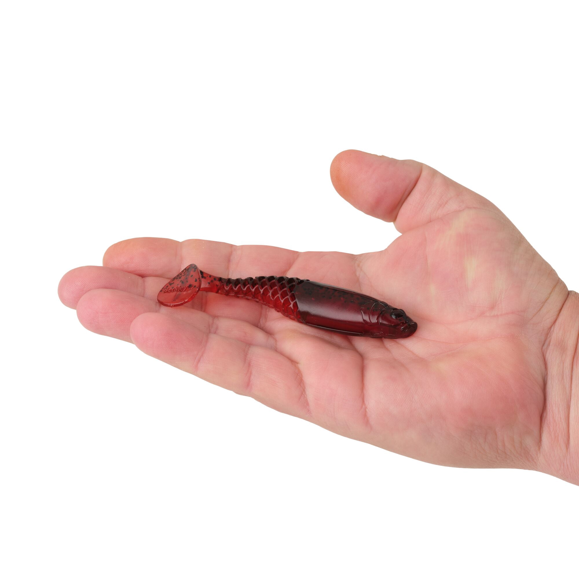 Berkley PowerBait® Paddlin' PowerStinger, 4.25 in, Swimbaits - Paddle Tail, Ghost Red Craw (5 Count)