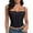 Black, variant on Scallop Lace Overbust Corset, Women's Underwire Bustier with Spaghetti Straps & Boning, Bridal Halloween Costume Layering Top, 1 PC Brown M