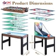 thumbnail image 7 of 48” All-in-One Multi Game Table Set, 16 Game Combo with Foosball, Pool, Table Tennis & More, Space-Saving Stackable Design for Family Game Room, 7 of 7
