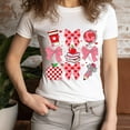 thumbnail image 3 of Valentine Teacher Shirt – Cute Heart Bow Coffee Apple Classroom Tee, Natural, S, 3 of 6