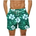 thumbnail image 2 of UVEASISHA Mens Big and Tall Swim Trunks Floral Print Casual Beach Shorts Quick Dry Bathing Suits Hawaiian Shorts with Pockets 90% Off Clearance Sale Multicolor M, 2 of 6