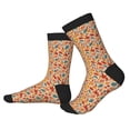 thumbnail image 2 of KLL Autumn Leaves 3 Print Cool Socks Men's Women's Crew Socks Funny Crazy Novelty Stockings, 2 of 7