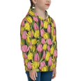 thumbnail image 3 of Sikiie Tulips Flowers Youth Hoodie Sweatshirt Pullover Hooded Classic Casual Essentials Hoodiefor Boys Girls Kids -Small, 3 of 6
