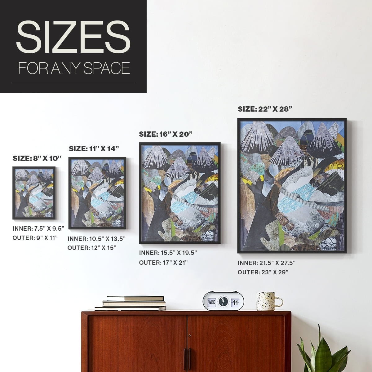 Arizona Highways Framed Print in Black Solid Wood Framed Print No Nail Hanging