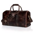 thumbnail image 2 of Bolso de Viaje Cuero Cuero Duffle doc huk 21 Pulgadas Genuino Bufalo, 2 of 5
