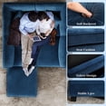 thumbnail image 3 of Sobaniilo 116" Sectional Sofa Couch with Reversible Chaise, Velvet L-Shaped Couch Sofa 4-seat Modular Large Sectional Couch with Ottoman for Living Room, Upholstered Cushion, Dark Blue, 3 of 7
