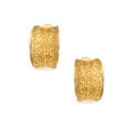 thumbnail image 2 of Bling Jewelry Womens Egyptian Greek Motif Wide Half Hoop Clip On Earrings Non Pierced Ears Matte Gold, 2 of 5