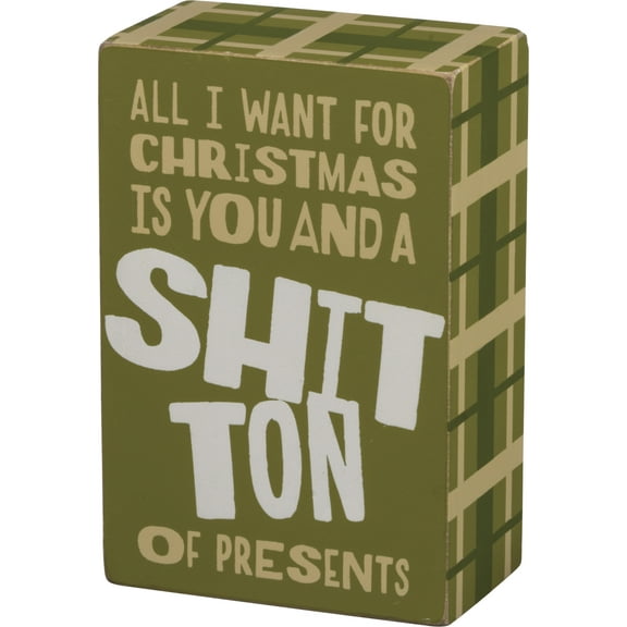 Primitives Ton of Presents Box Sign