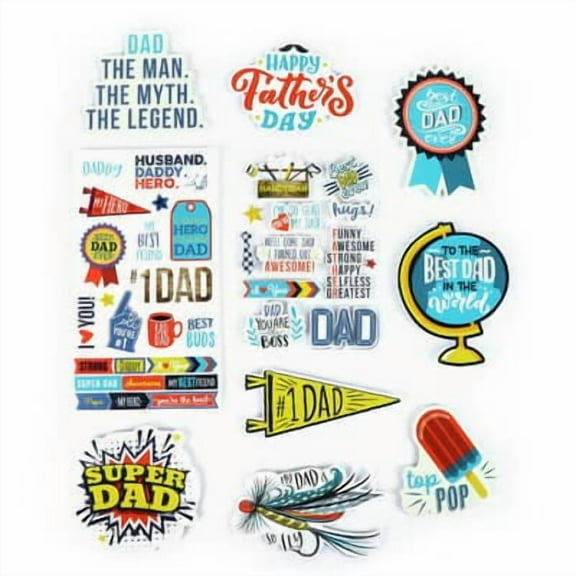 12 Pack: Father Stickers by Recollections