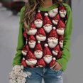 thumbnail image 1 of Birdeem Blouse de Noël Imprimée à Manches Longues pour Femmes Col Rond Tunique Décontractée, 1 of 1