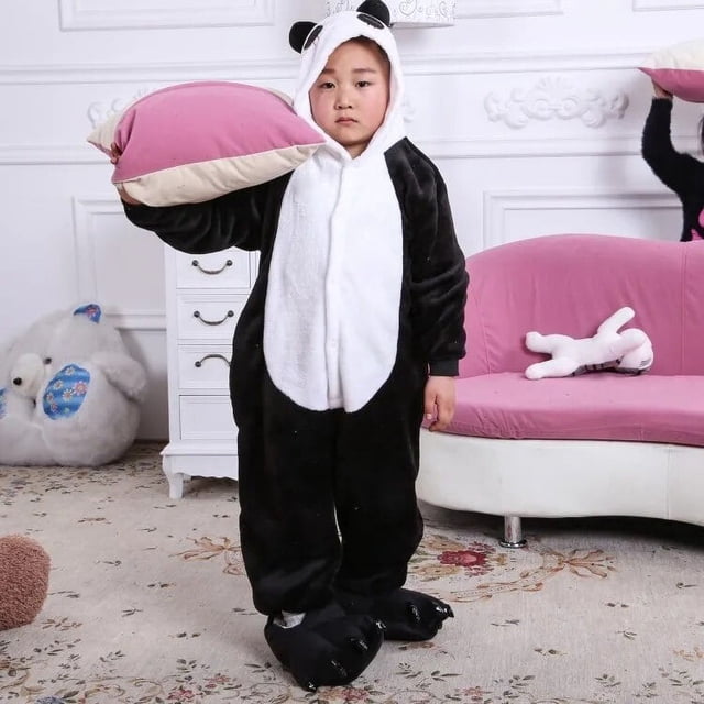 Pijamas de animales Kugurumi para niños, mono de punto azul, traje de una pieza, camisón, tops de Navidad, 2020