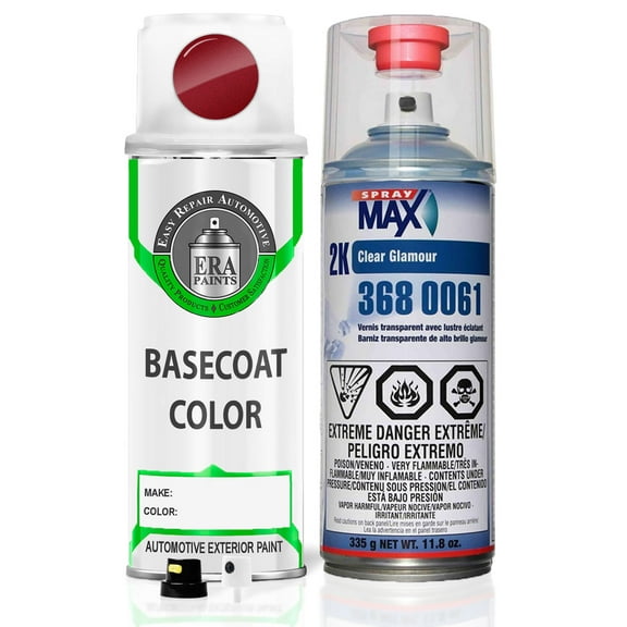 ERA Paints P9R - Boston Red Pearl for HYUNDAI Exact Match Automotive Touch Up Paint Spray - Essential Kit w/ 2K SprayMax Clearcoat - Pick Your Color