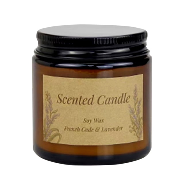 Set de regalo de velas perfumadas de cera de soja | Vela de aromaterapia en frasco de vidrio marrón | Combustión limpia para relajación y ambiente | Decoración del hogar y regalo de autocuidado
